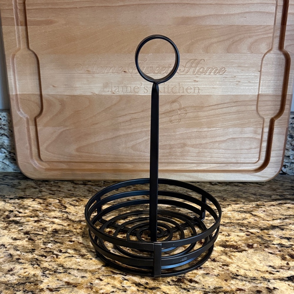 Black Metal Table Top Spice Holder